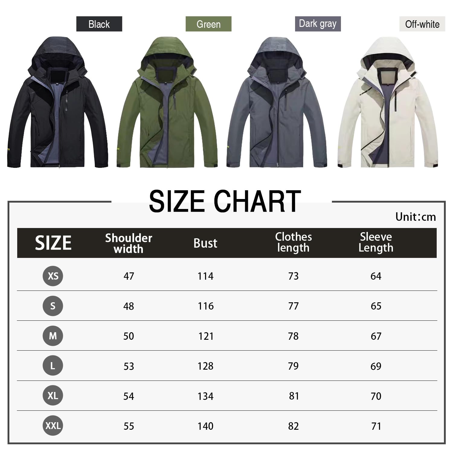 SUKUTU Giacca da Uomo all'aperto Impermeabile con Cappuccio Giacca da Trekking Leggera Softshell Foderato Traspirante