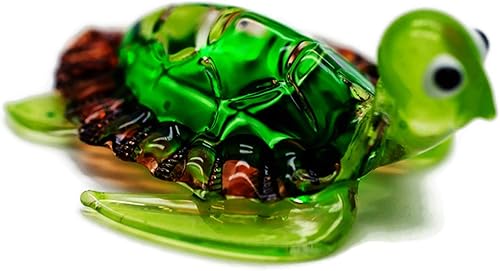 Miniatura 11 de ChangThai Design Pequeñas aletas azules de concha transparente de 2¼ pulgadas de largo, figuras de tortugas marinas, color brillante, en miniatura