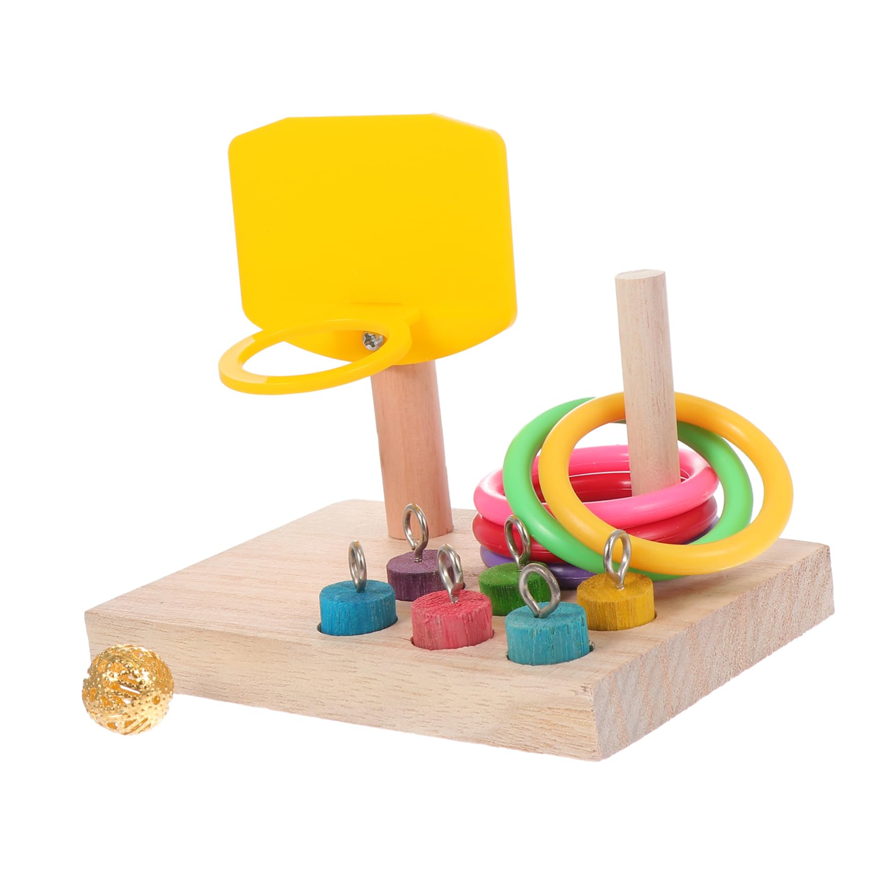BESPORTBLE 3sets Giocattolo Per Uccelli Pappagallo Con Anello Da Basket Di Gioco Per Pappagalli e Uccelli Accessorio Divertente Per Stimolare Attività e Gioco Colori Misti