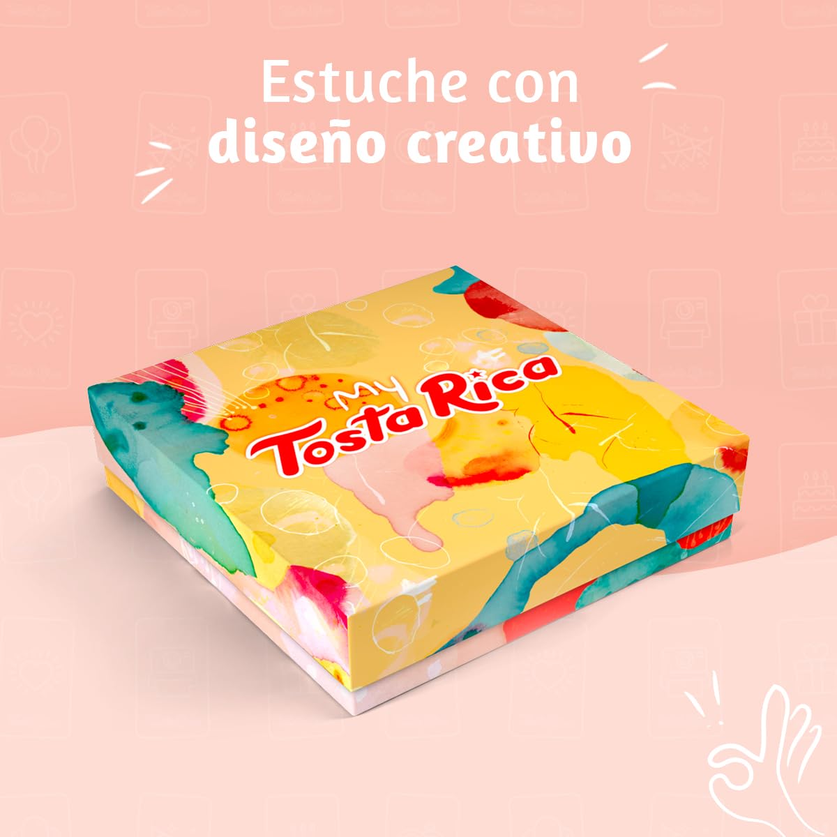 My TostaRica - Galletas con mensaje “Te quiero” - Contenido: 30 Galletas Impresas con Dedicatoria - Regalo con Mensaje Impreso