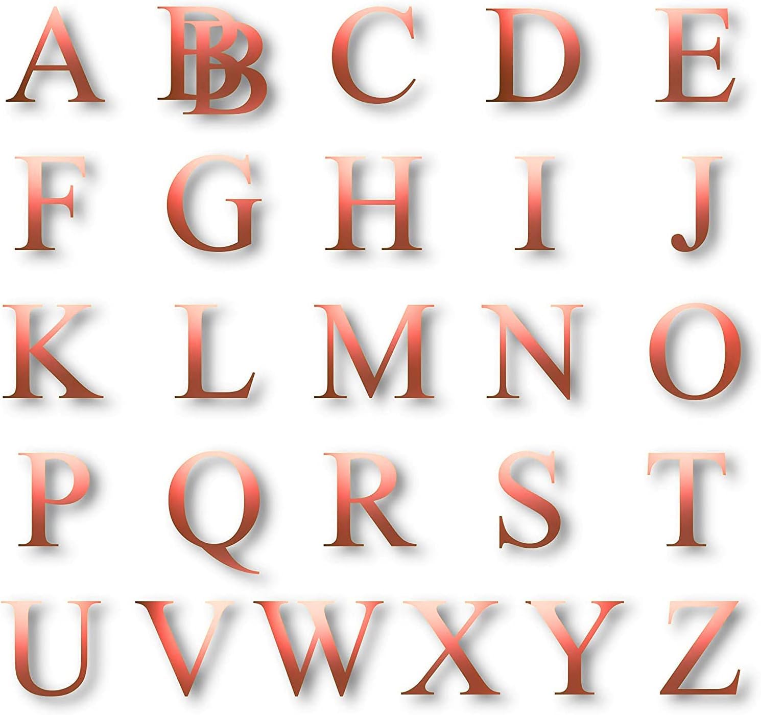 Pre Cut Large Letters For Transparent Balloon Boxes - Baby Shower Decorations For Baby Boy Or Girl - 1st Birthday, Bridal Shower, Gender Reveal Party Decoration Baby Box, Block Letters (Rose Gold)