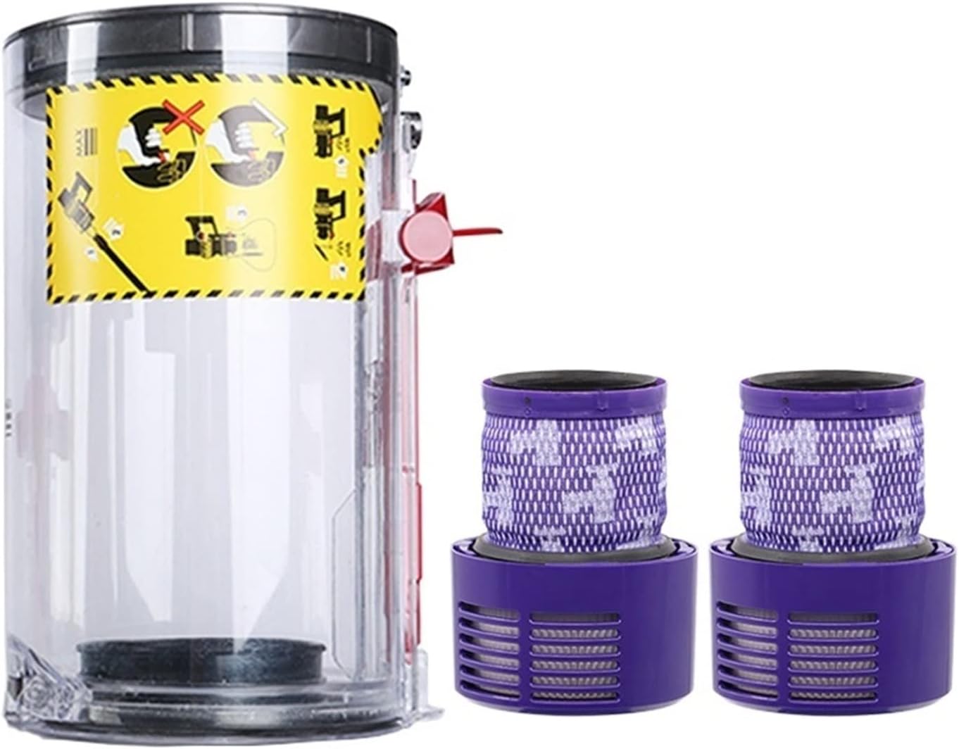 Compatible With Dyson V10 US. Shell Motor Cyclon Dust Cup HEPA Filter Replacement Robot Vacuum Cleaner Home Accessories Spare Parts(3 pieces)
