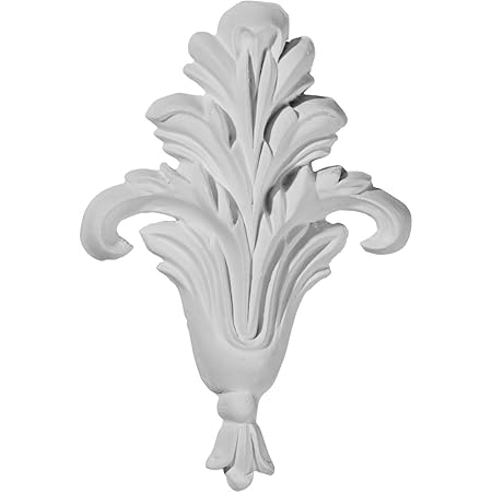 Ekena Millwork ONL03X04X01LF 3-inch W X 4 1/2-Inch H X 1/2-Inch P Small Foliage Onlay