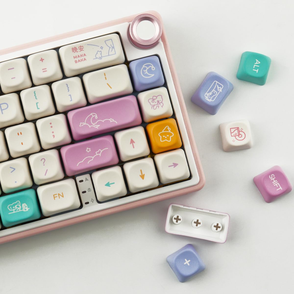Tsungup Lot de 126 touches personnalisées en PBT 60, 65, 75 %, Dye-Sub pour claviers mécaniques Cherry Gateron MX Swithes