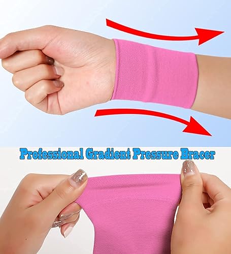 Miniatura 8 de SEXYEYE 1 par de muñequeras, bandas para cubrir el tatuaje del antebrazo para mujeres y hombres, manga de compresión de soporte de muñeca de tenis
