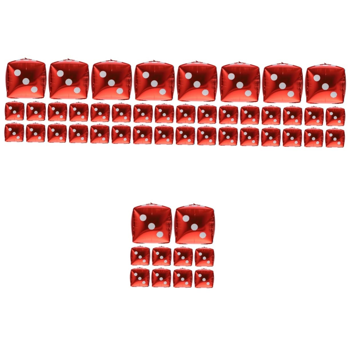 Abaodam 50stücke Würfel Luftballons Aluminium Folienballons Für -themenpartys Spielabende Und Dekorationen Für Und Außenanlässe