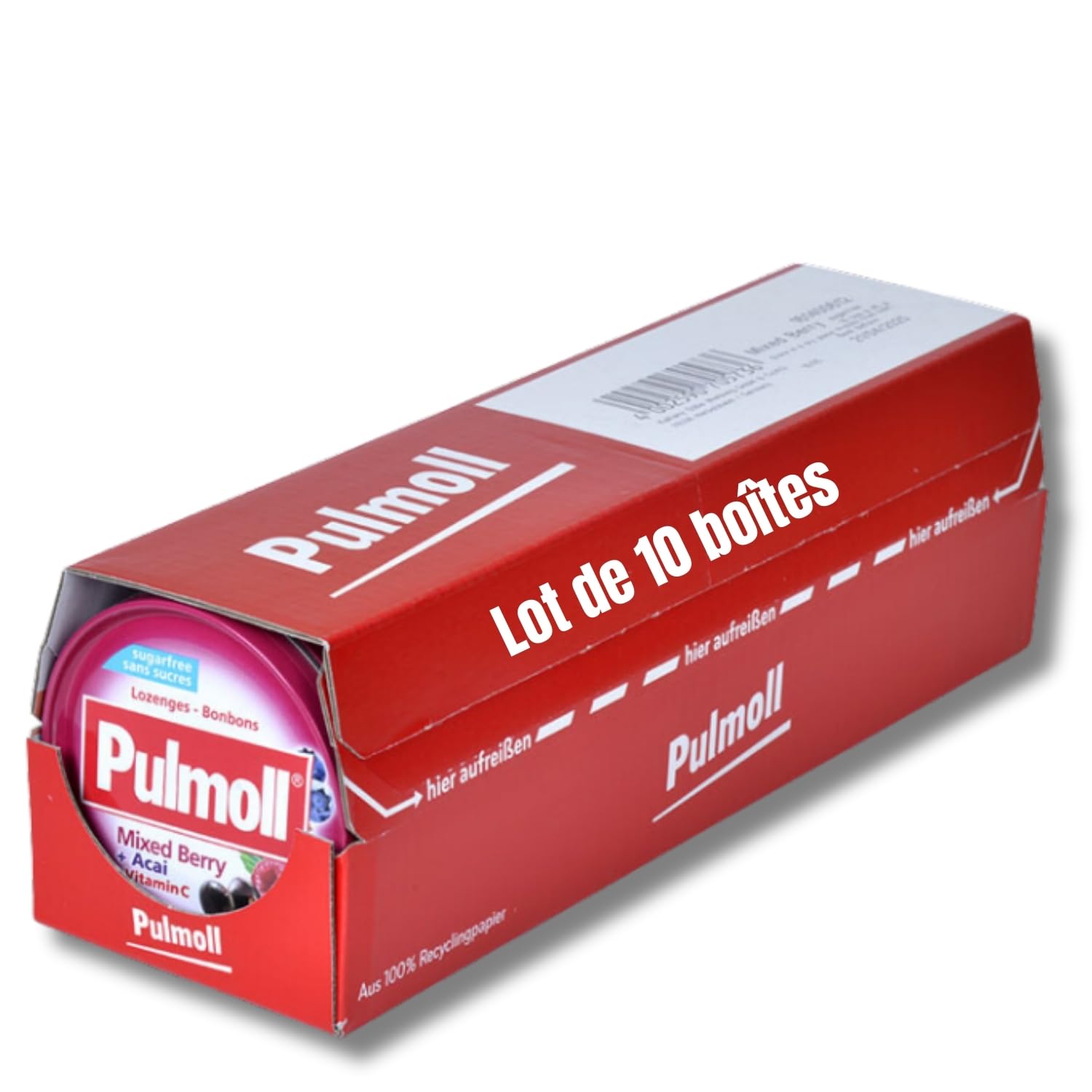Barquette Pulmoll x10 | Format économique | Depuis 1946 (Fruits rouges)
