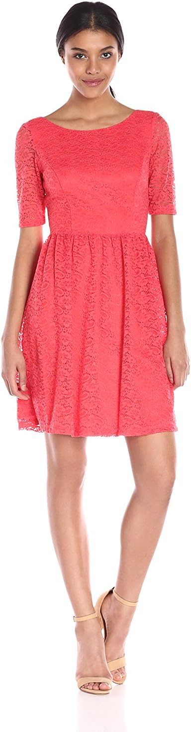 Jessica Simpson Women's Lace Fit-and-Flare Dress