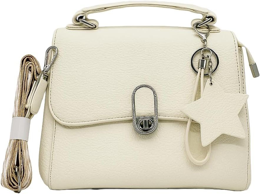 SHINNING STORE Synthetic Leather Handbag for Women | Satchel Shoulder Bag with Detachable Crossbody Strap | Stylish Carry Purse with Secure Closure for Casual Wear, Office Use & Travel