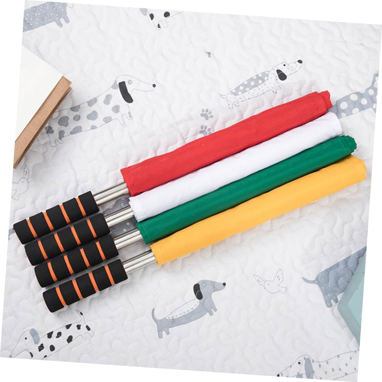 Happyyami Flag Cheering Handheld Referee Flag Soccer Flags Competition Referee Flag Racing Flag Competition Signal