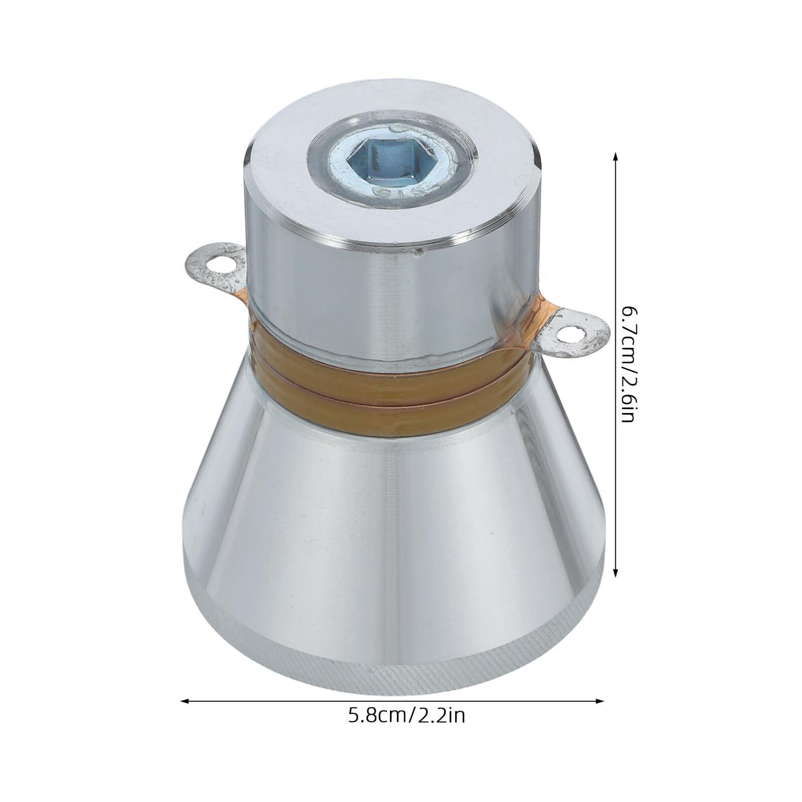 NUOBESTY Testa ad Ultrasuoni per Pulizia Industriale e Domestica, Design Salvaspazio in Ferro, Frequenza 28khz, Potenza 60w, Ergonomica per Attrezzature da Laboratorio e Gioielli