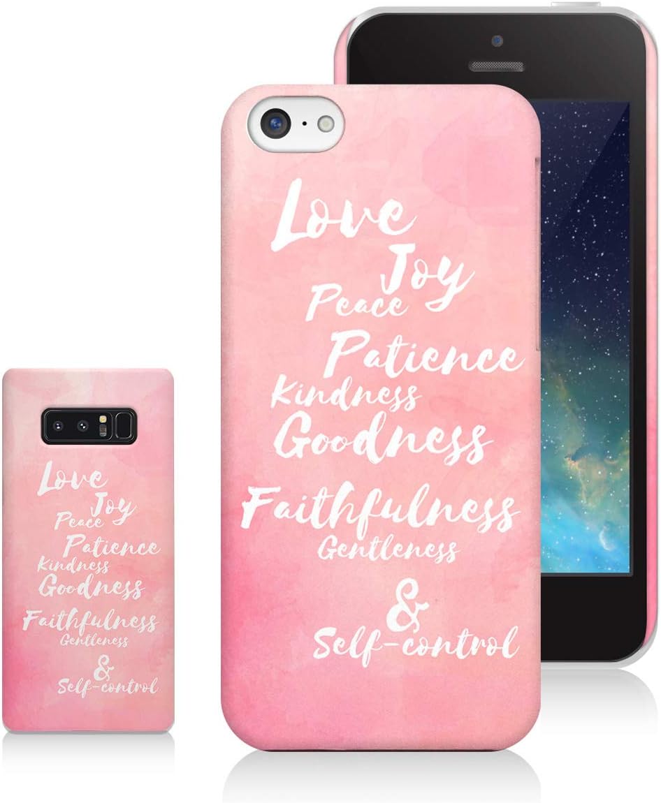 Compatible with Google Pixel 5 Case, Love Joy Peace Fruit of Holy Spirit Watercolor Pink Bible Cover Wallet case