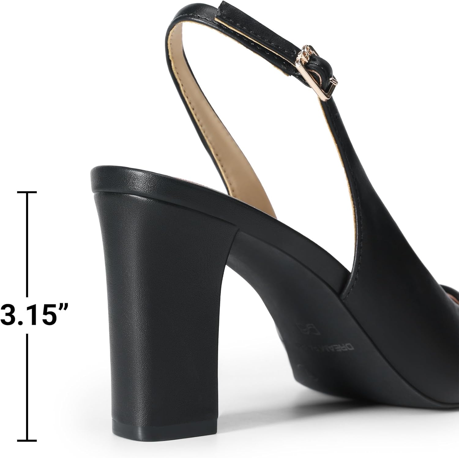 DREAM PAIRS Womens Slingback Heels Chunky Block Heels Pointed Toe Closed Toe Pumps Comfortable Work Office Business Shoes - Image 6