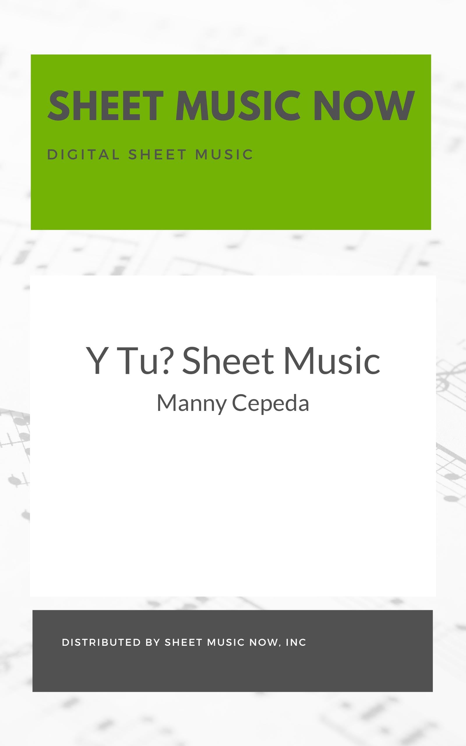 Y Tu? Sheet Music (English Edition)