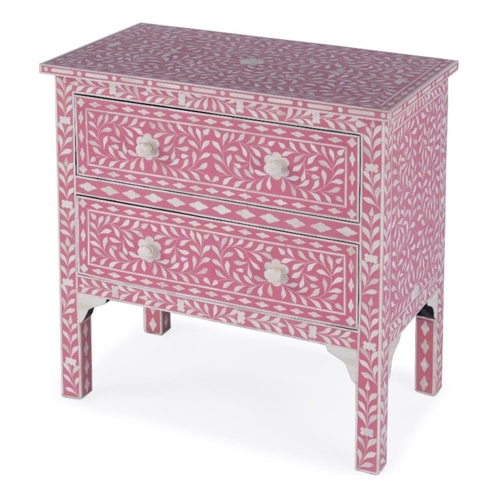 Amazon.com: Butler Specialty Vivienna Pink Bone Inlay Accent Chest