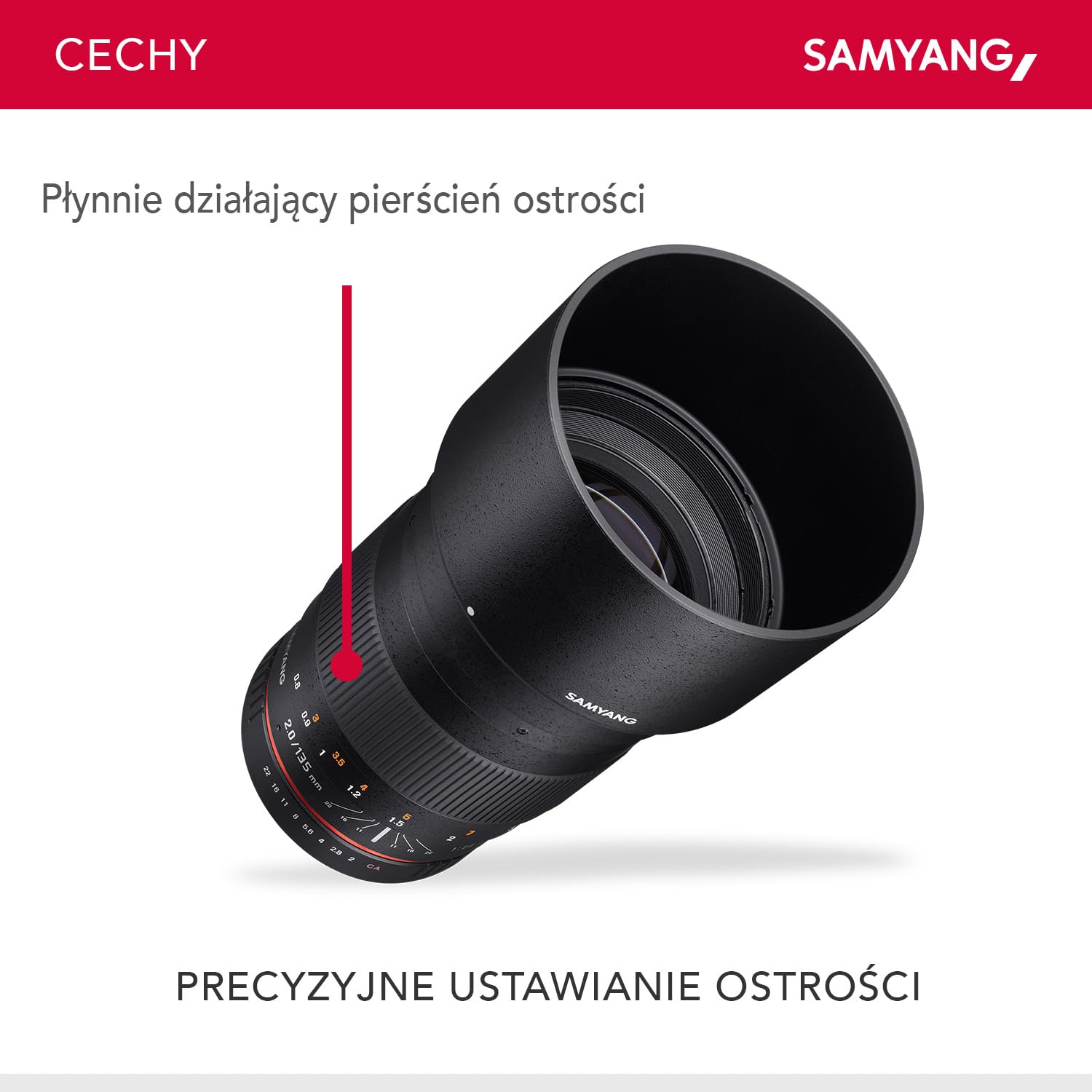 Samyang F 2.0 Ed Umc 7493 Obiektyw, Czarny, 135 mm
