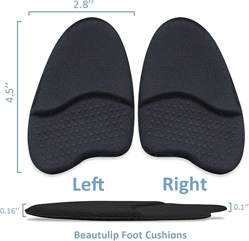 Miniatura 7 de Beautulip Almohadillas metatarsianas para mujer, almohadillas antideslizantes para zapatos de punta abierta, cojines de bola de pie, relleno de