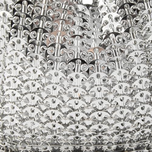 Image of Novelty Metal Sequins Purse Hollow Out Metallic Evening Bag Glittering Ladies Crossbody Bag Beaded Bag for Party