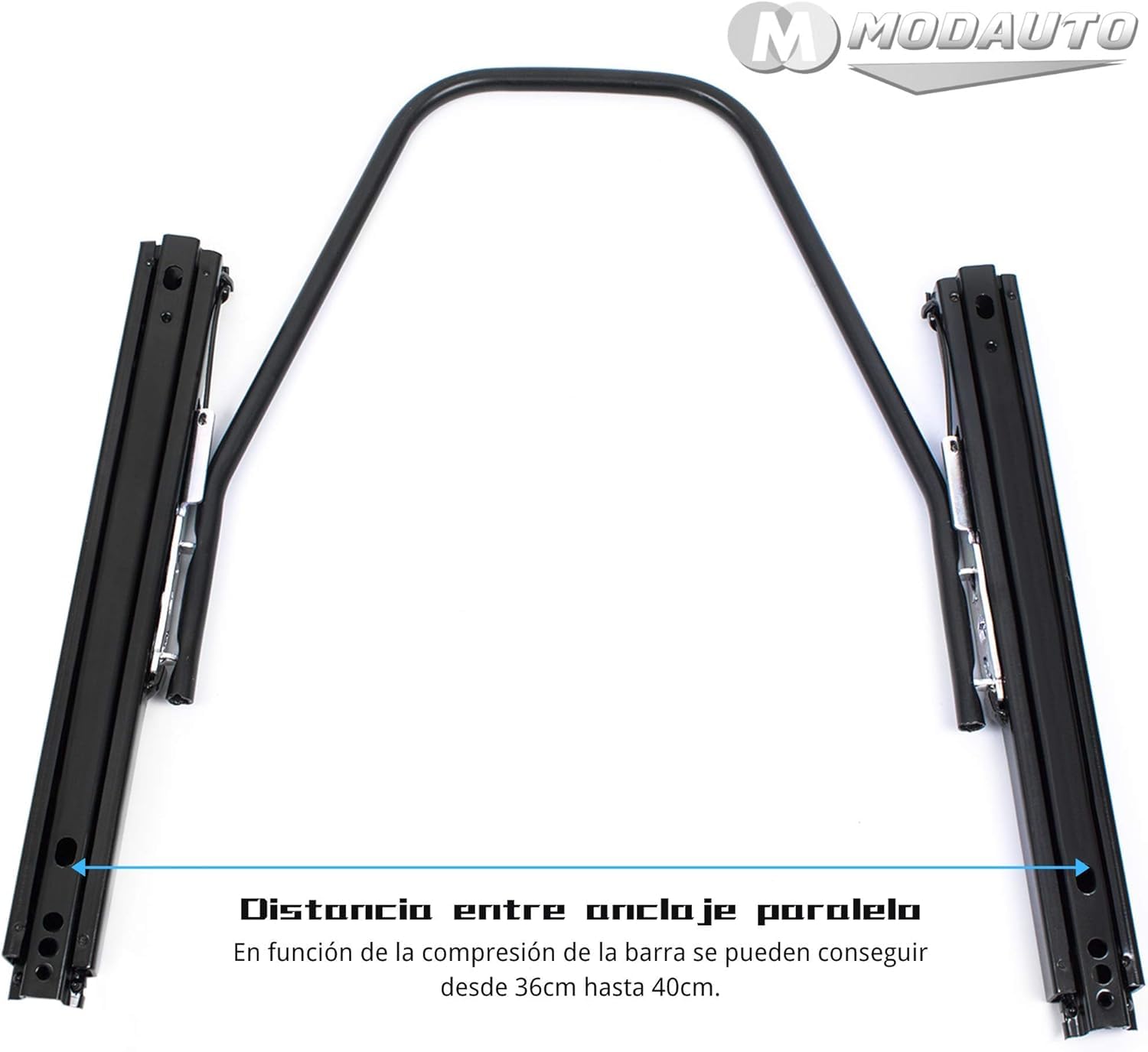 MIAUTO Guias Correderas para Bases de Asiento, Ríeles para Asientos Adaptables, Carrileras para Asientos,Palanca, para Asiento de Conductor, Negro (Y-G469B-Universal)