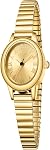 CIVO Dainty Gold Watches for Women: Small Oval Roman Numeral Dial Vintage - Stainless Steel Expansion Band - Dress Watch for Weddings Anniversary Work Outfit