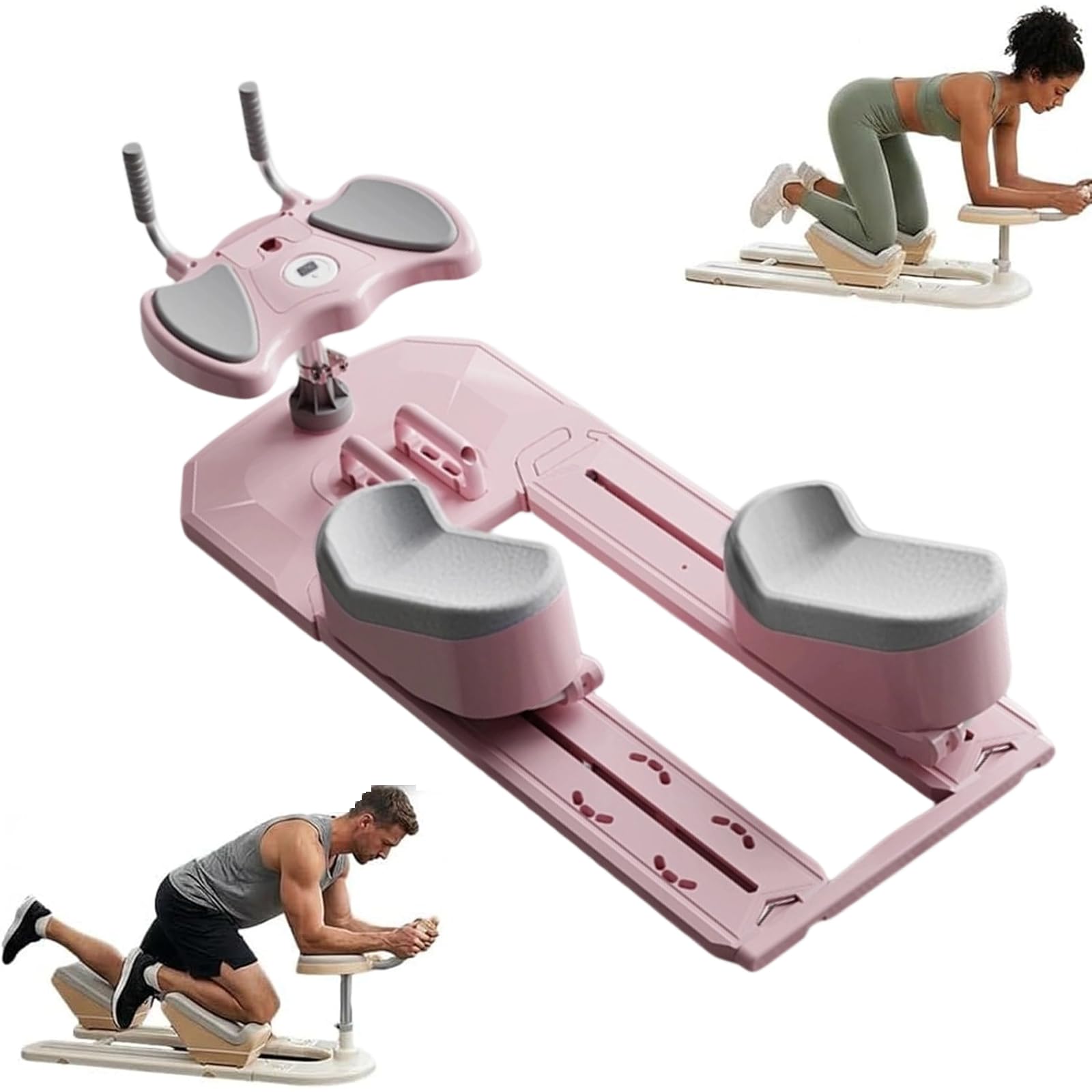 Xjymposium Spine Twist & Stretch Trainer Home Gym, Core Training Machine, For Abdominal, Back, Glute, And Leg Workout, Crawling Exercise Fitness Equipment pink