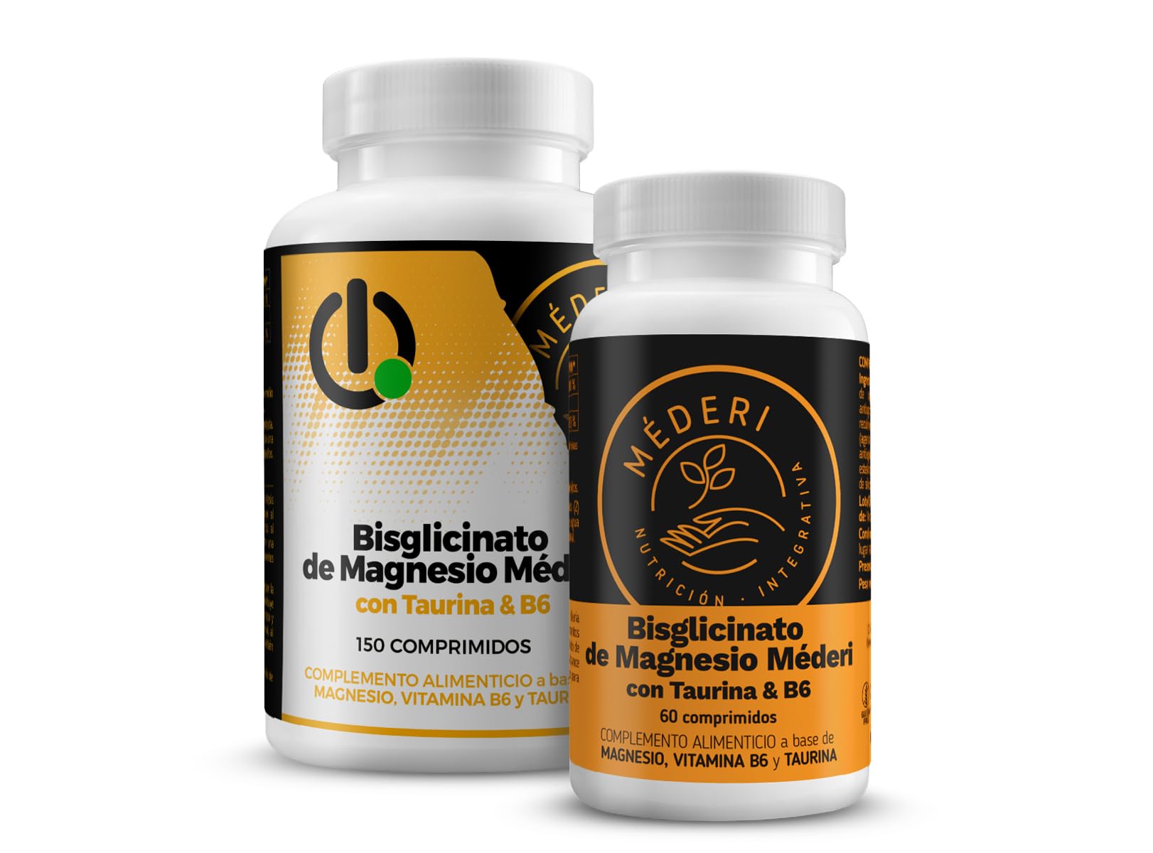 Bisglicinato de magnesio Méderi 150 comprimidos con taurina y vitamina B6, vegano y sin gluten