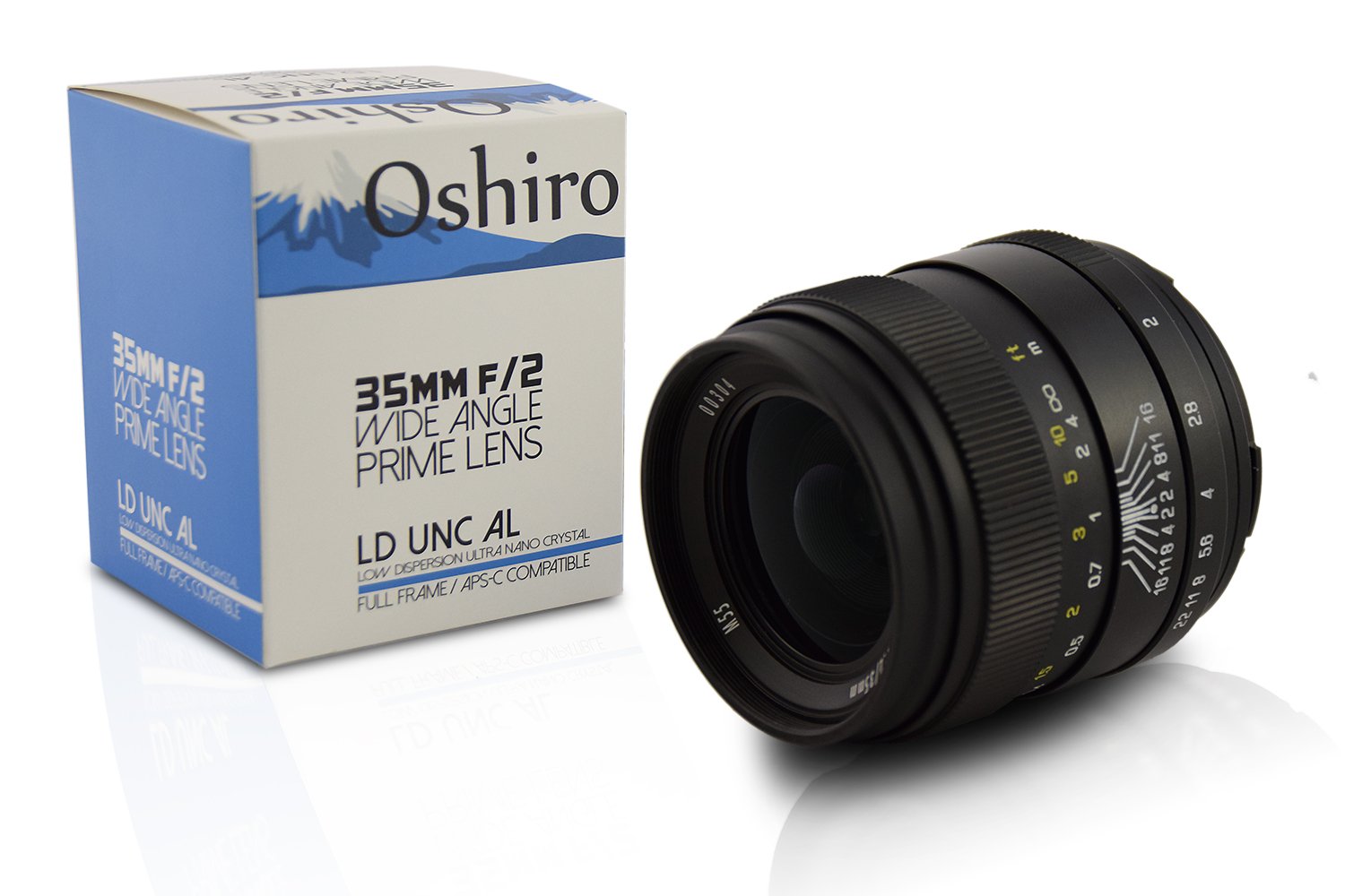 Amazon | Oshiro 35 mm f2広角フルフレームプライムレンズとフード、UV