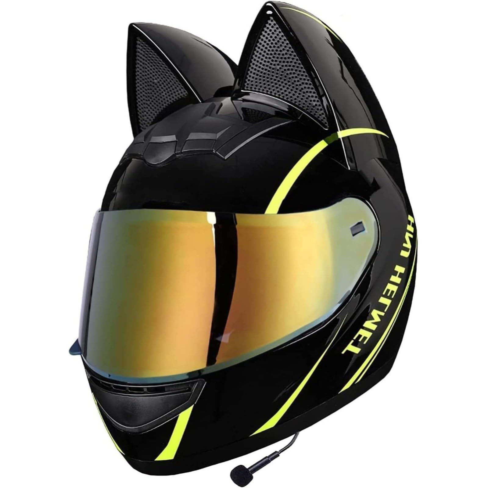 Amazon.co.jp: 猫耳 Bluetooth ヘルメット、ECE/DOT 承認女性男性フル  