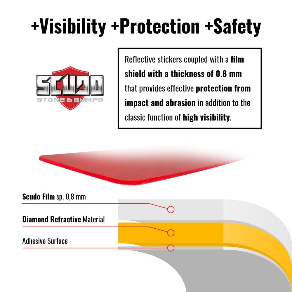 Quattroerre 5762 Reflective Stickers, Black