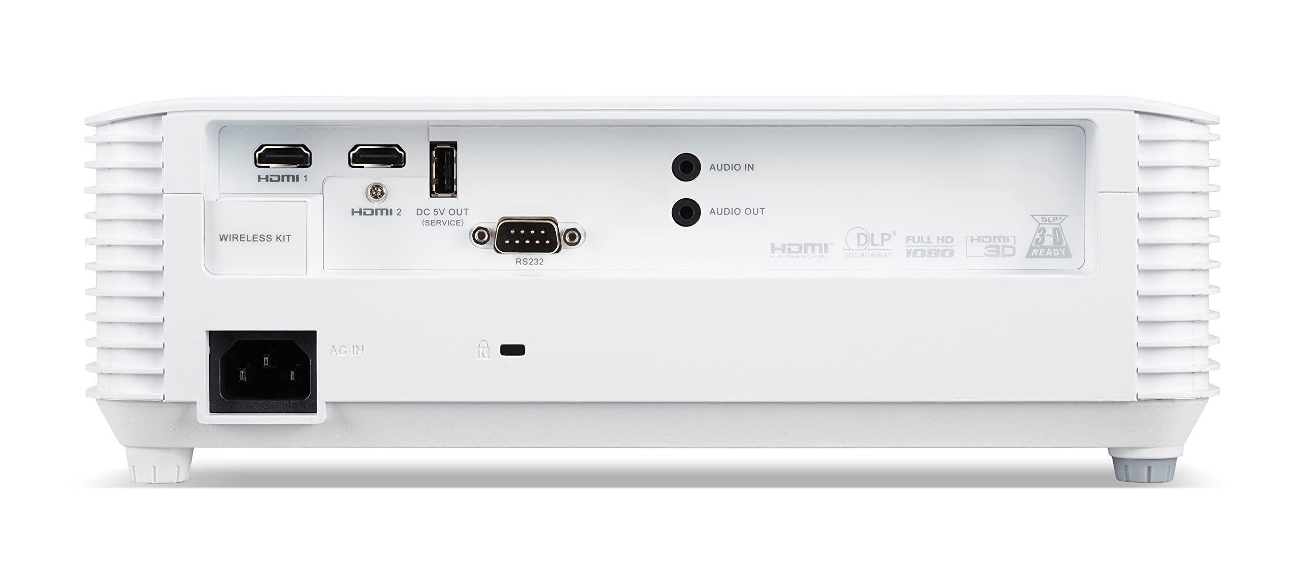 Acer X1528Ki DLP Beamer Full HD 5.200 ANSI Lumen 10.000:1 Kontrast 3D Keystone HDMI weiß Home Cinema Business