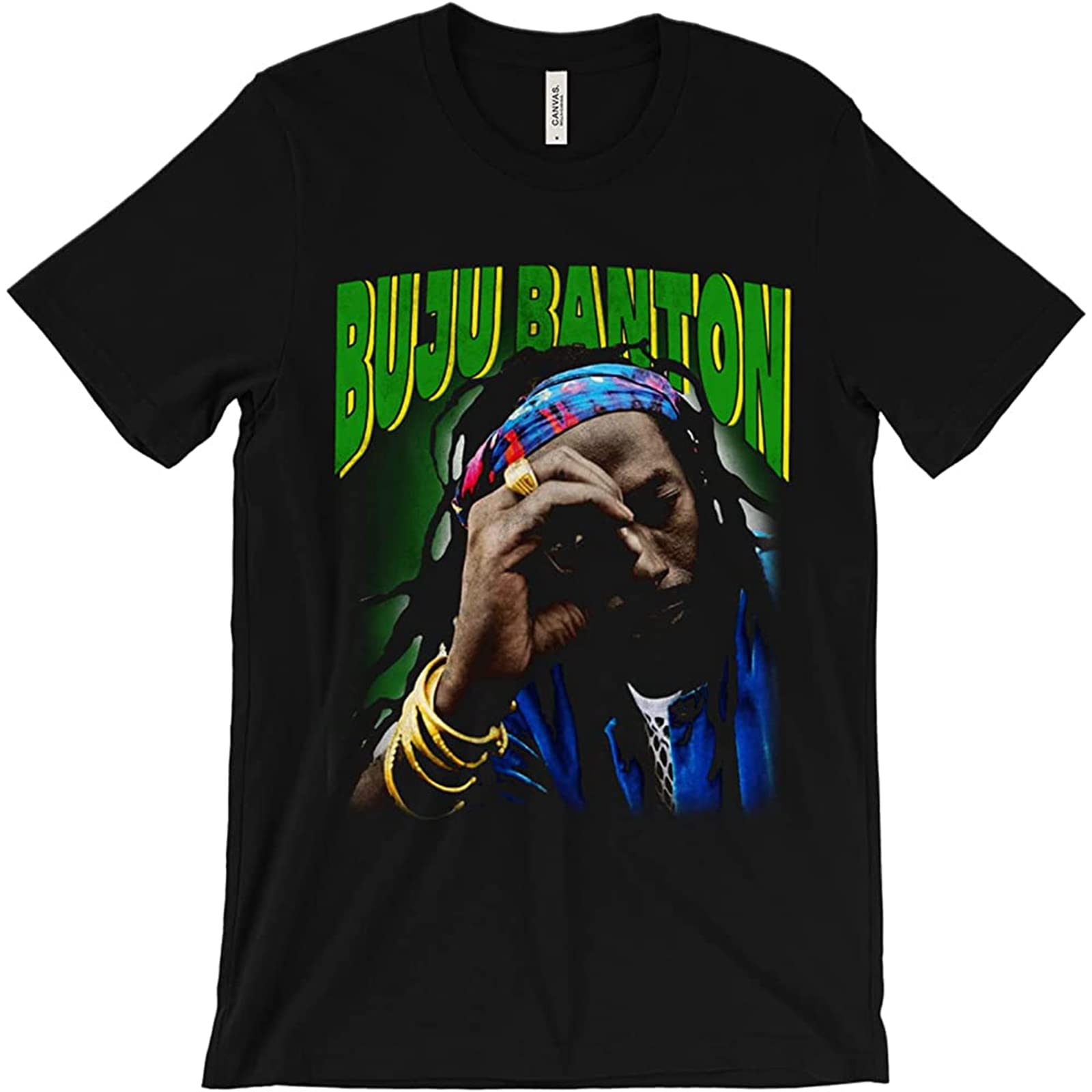 Buju Banton Jamaican Reggae Dancehall Musician 90S Rap T-Shirt Mens Unisex Black Tees M