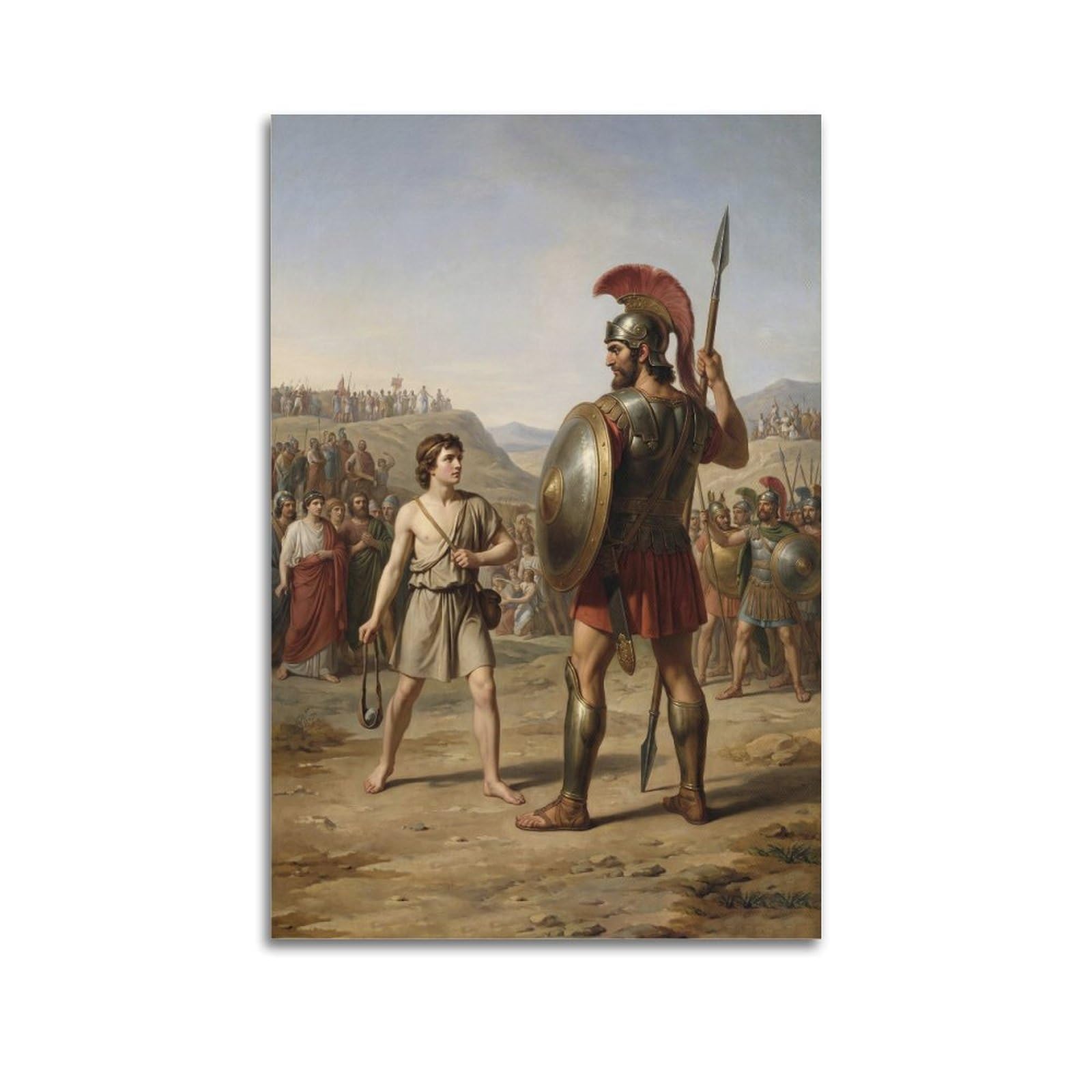 OKNGB Classical Religious Biblical Poster David And Goliath Decorative Painting Canvas Art Picture 20x30inch(50x75cm)