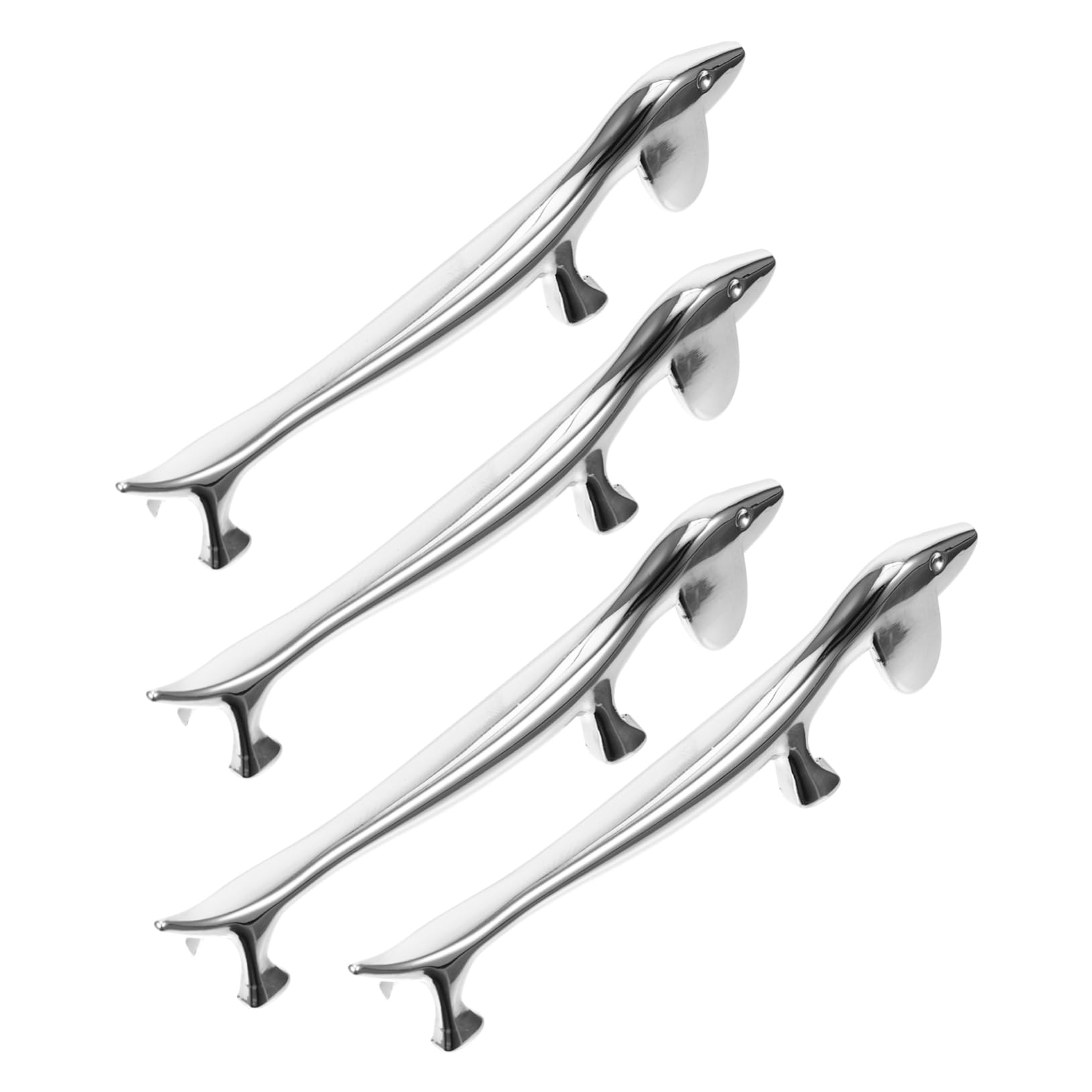 Cabilock 4Pcs Alloy Chopstick Rest Design Practical Tableware Holder for Chopsticks Spoons Forks Present for Home Dining and Restaurants