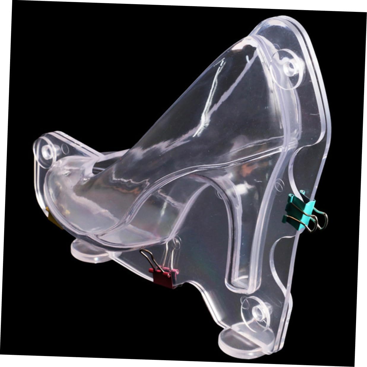 2pcs Clear High Heel Shoe Chocolate Mold Non-stick Creative Candy Baking Tool for Fondant Fudge and DIY Handmade Chocolates