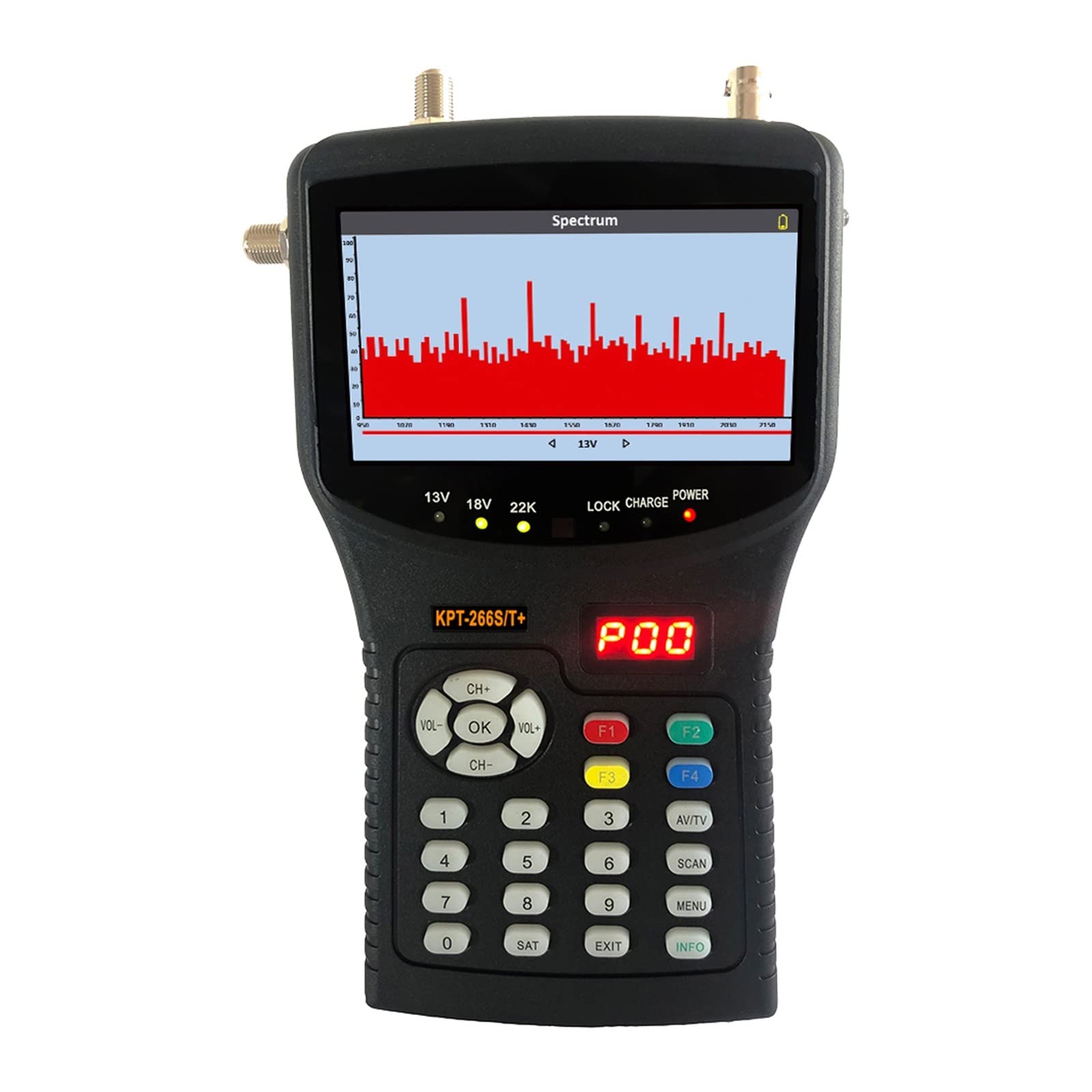 Buscador de SatéLite, KPT-266ST+ plus AHD DVB-S2 T2 -C Medidor de buscador de satélite HD Receptor de TV por satélite Análisis de espectro KPT-717ST(KPT-266ST)