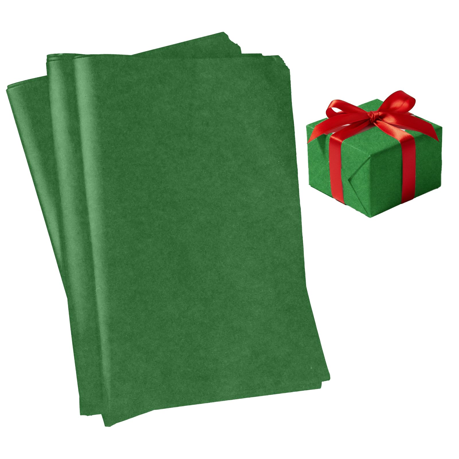60 Sheets Green Tissue Paper, Gift Green Tissue Paper Sheets for Wrapping, 35x50cm Art Papers Crafts for Gift Wrapping, DIY Crafts, Birthday Decor, Flower Art
