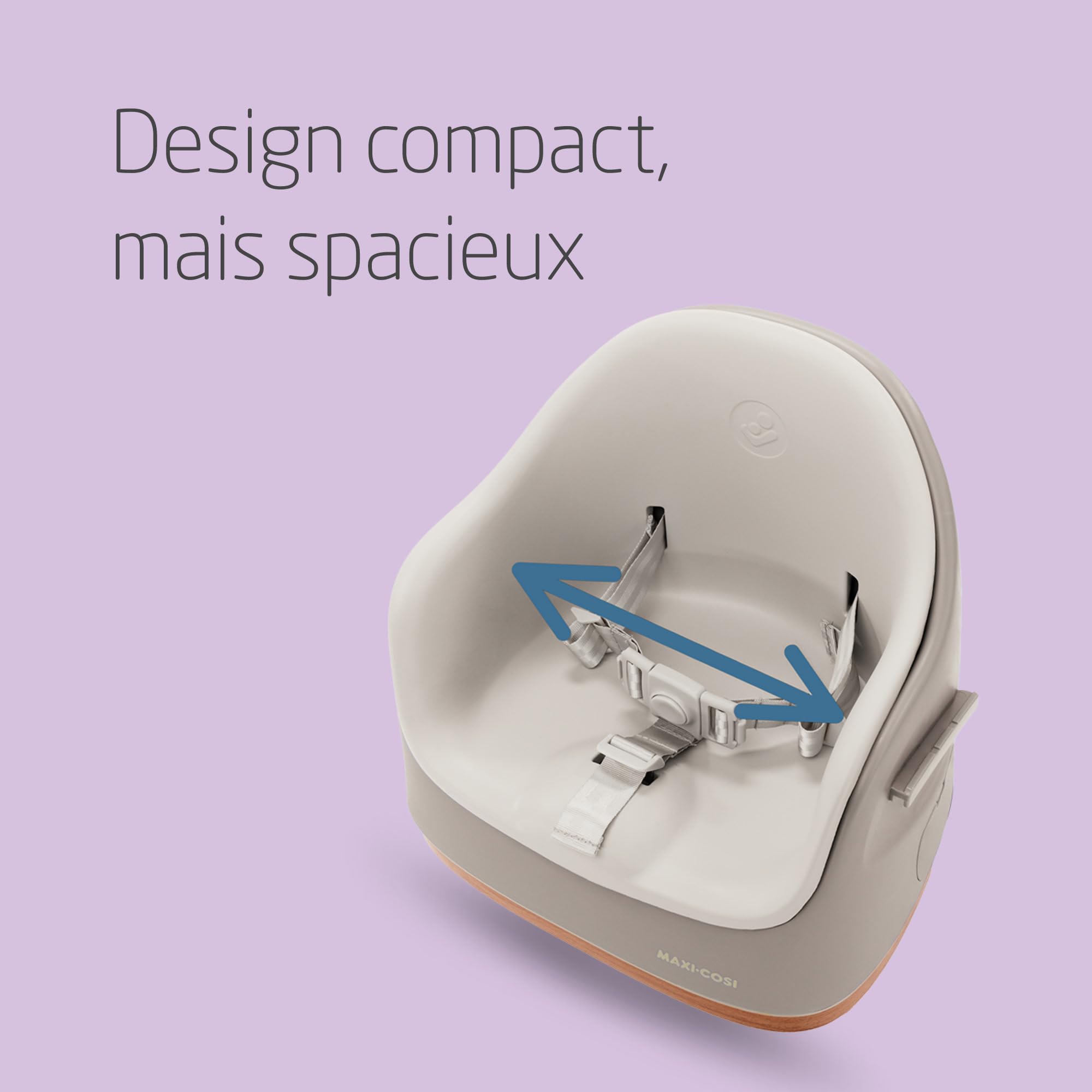 Maxi-Cosi Jay 2 en 1, Rehausseur Chaise Enfant, 6 mois - 3 ans, 9-15 kg, Rehausseur Chaise Bébé Portable, Tablette Réglable, Facile à Nettoyer, Design Compact, Spacieux, Elegance Beige