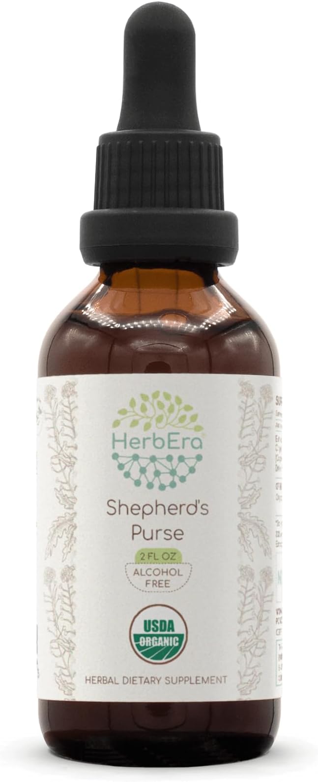 Shepherd's Purse B60 USDA Organic Tincture | Alcohol-Free Extract, High-Potency Herbal Drops | Certified Organic Shepherd's Purse (Capsella Bursa-pastoris) Dried Herb (2 oz)