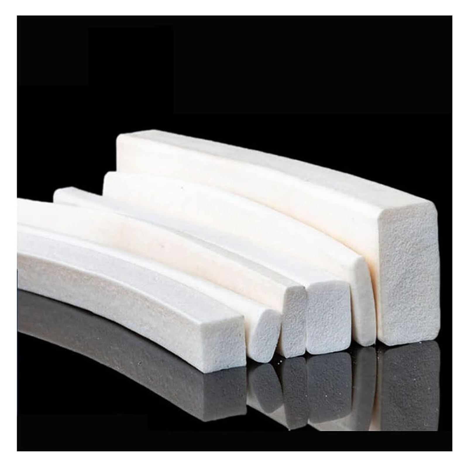Zxffhdhjh 10X15mm Silicone Rubber Sponge Strip， 1/2/3Meter Square Silicone Sponge Strip, 2×10Mm-16×16Mm White Foamed Rubber Doors Windows Gasket Trim Seal(,1Meter)