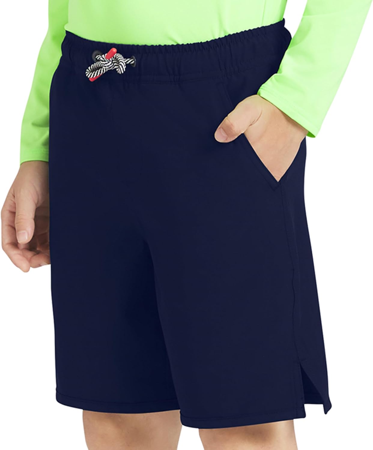 Lands' End Boys' Swimwear UPF 50+ Comfort Hydroliner Swim Trunks