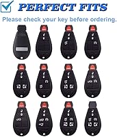 Vista 3 de BOYOUS Funda para llavero de automóvil de TPU suave 360 para Chrysler 300 Town & Country, Dodge Challenger Charger Durango Grand Caravan Journey