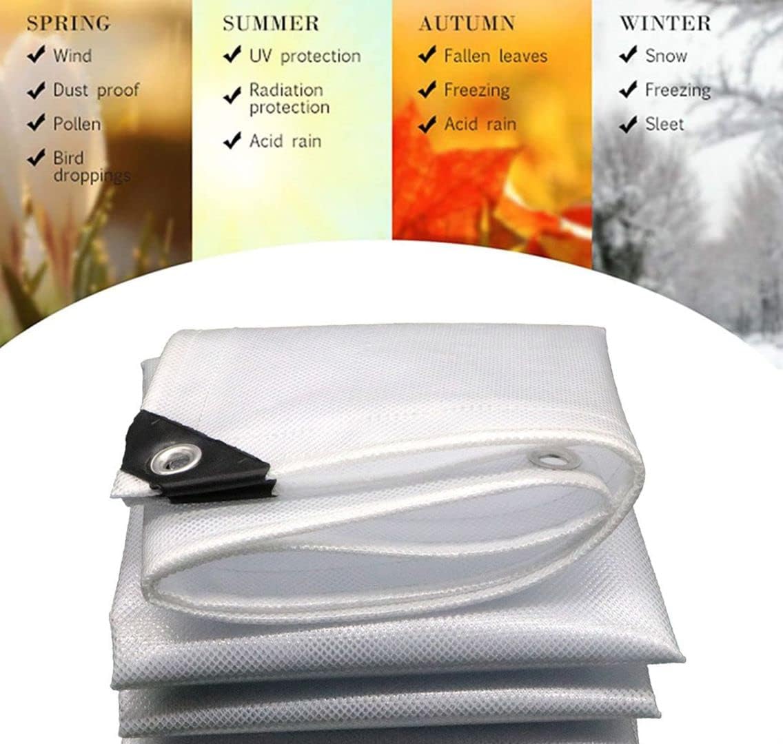 Tarps Heavy Duty Waterproof 5x6, 13.5 Mil Clear Tarpaulin with Metal Grommets for Roof, Camping, Outdoor, Patio, Rain or Sun Shelter