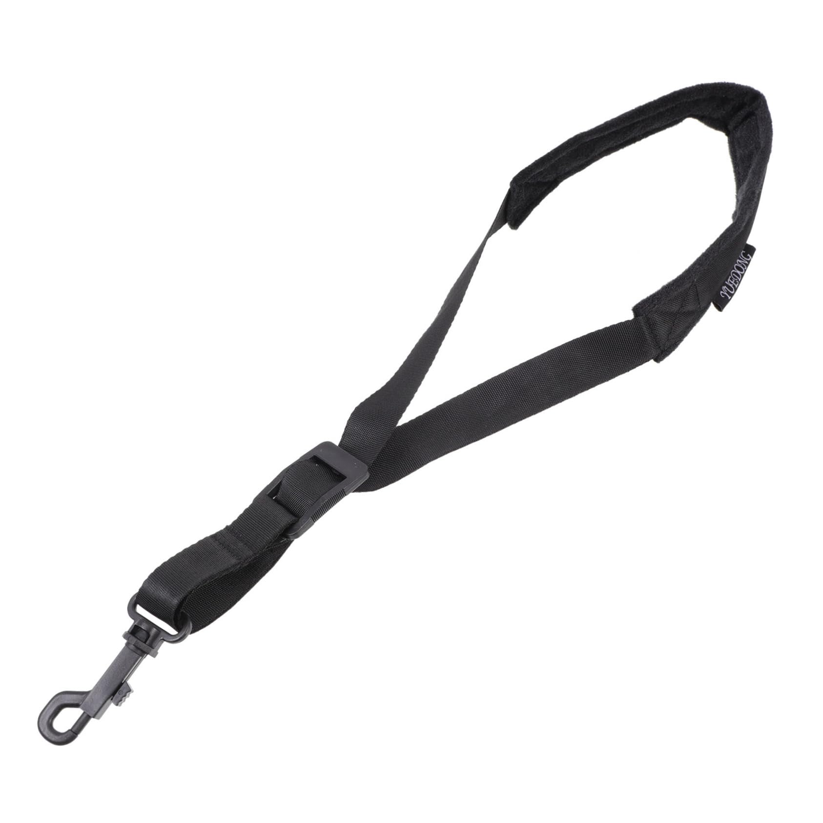 Yardwe Sax Harness Black Cotton Neck Strap Adjustable for Saxophone Comfortable Players