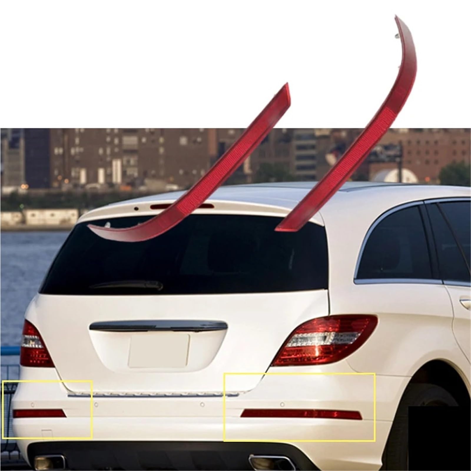 1 Pair 2518200174 2518200274 Rear Bumper Reflector Car Rear Warning Strip Fit For W251 R350 R280 R-Class 2006-2011