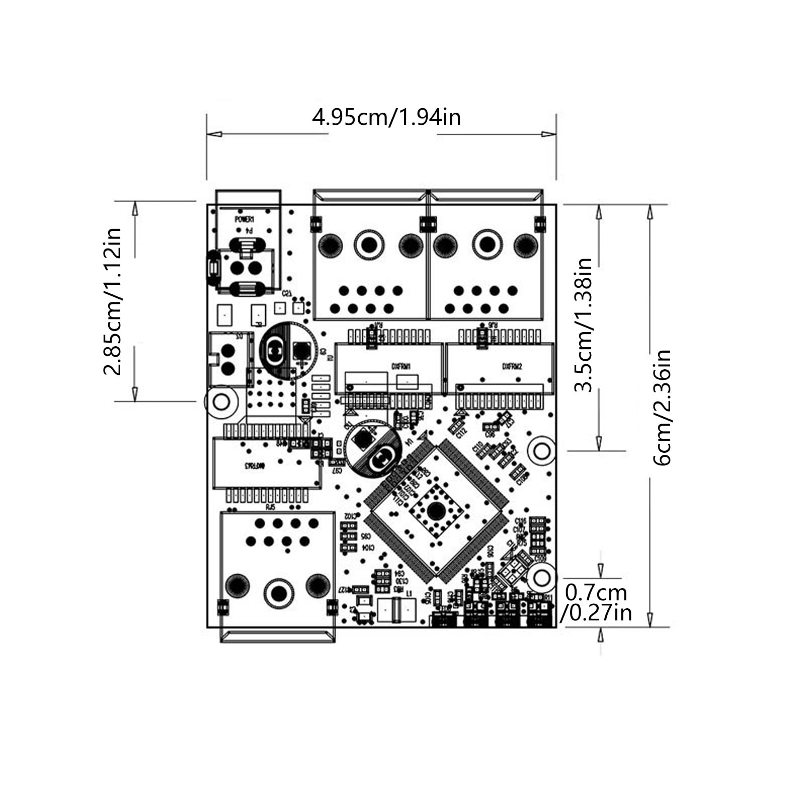 Modulo commutatore Ethernet a 3 Porte RJ45 Scheda Madre Industriale Accessori Rete Gigabit Ethernet Modifica