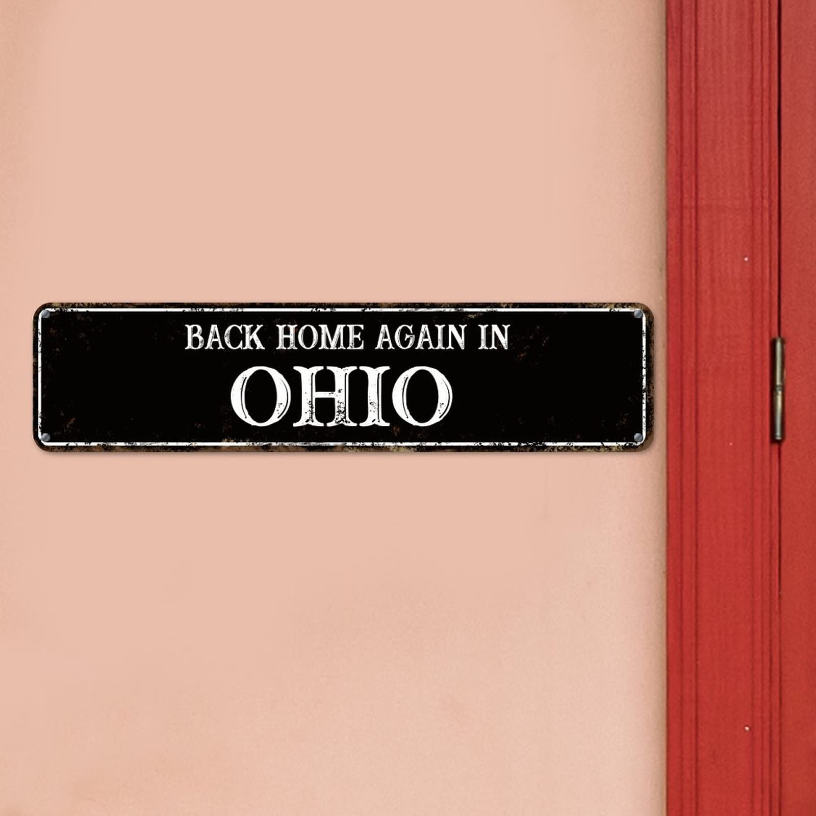 Plaque en étain Ohio State pour revivre la nostalgie des voyages et grands espaces USA