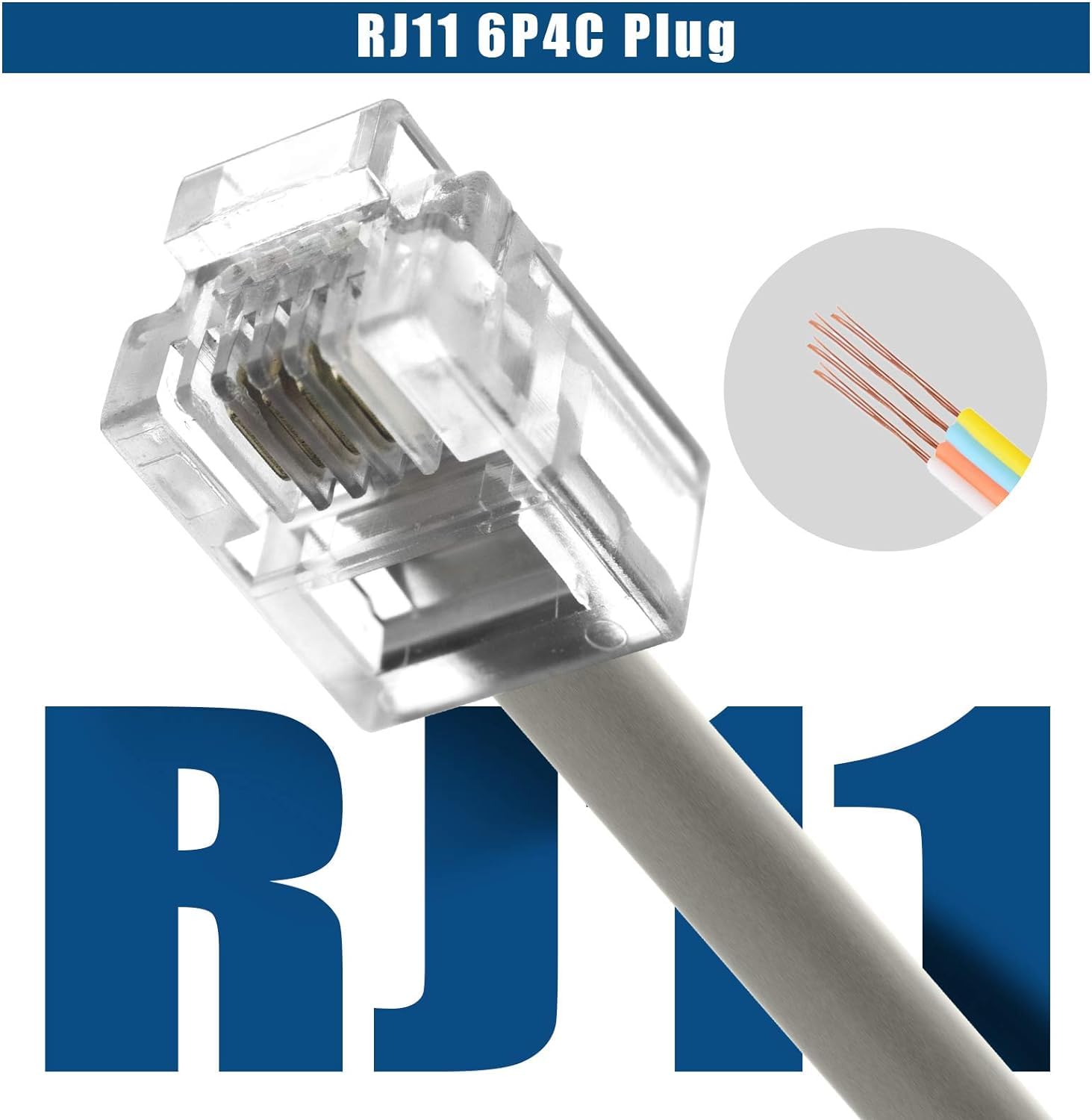Adapter 5-kierunkowy gniazdko 6P4C RJ11 RJ12 telefon modułowy adapter rozdzielacza liniowego beżowy 1-w-5-out