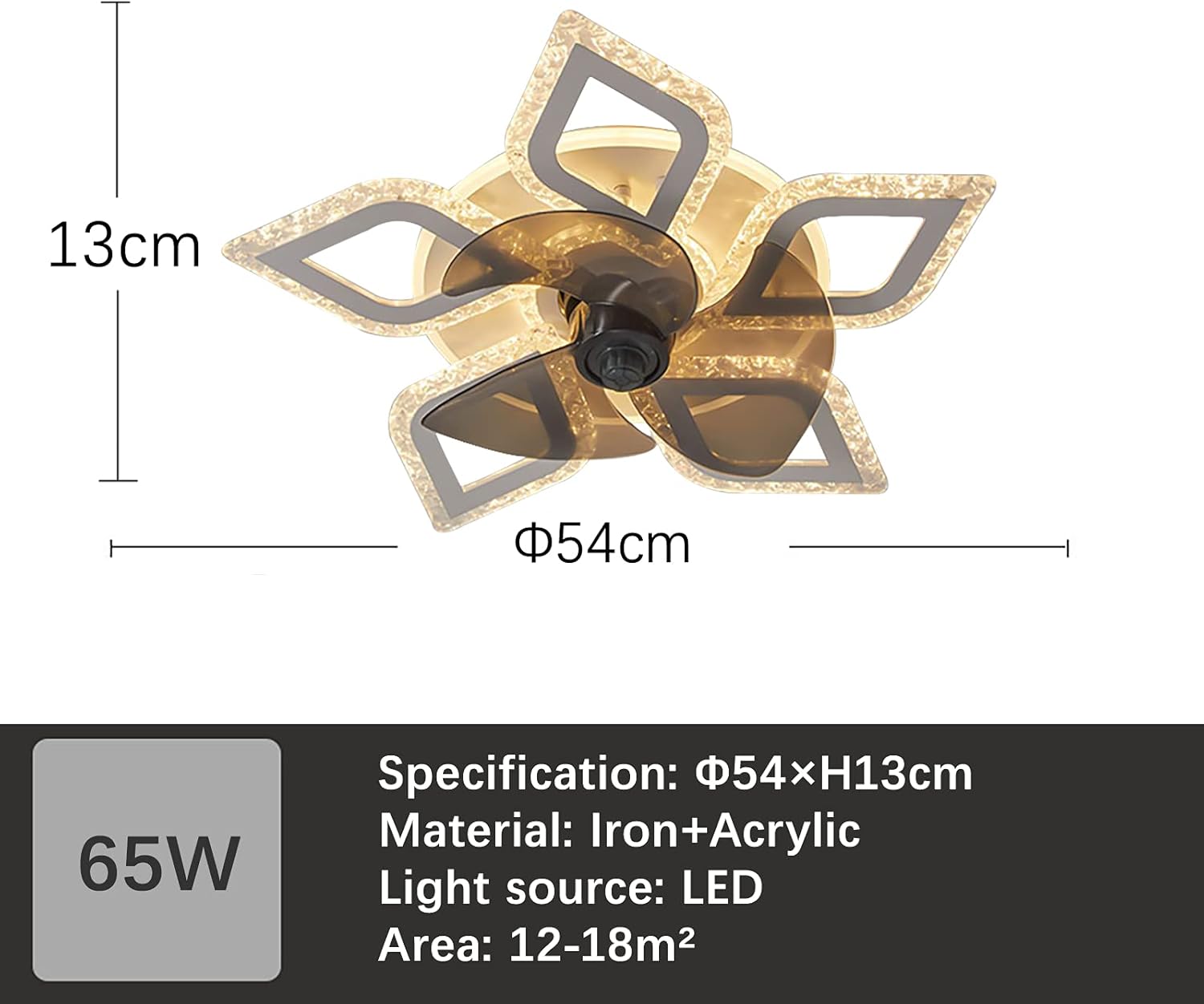 YUEGOO Ceiling Fan with Led Light Ceiling Fans with Lights and Remote for Bedrooms Modern Ceiling Fans with Lamps,​Silent in Lighting Fan Light Ceiling Bedroom in Lighting Led/White