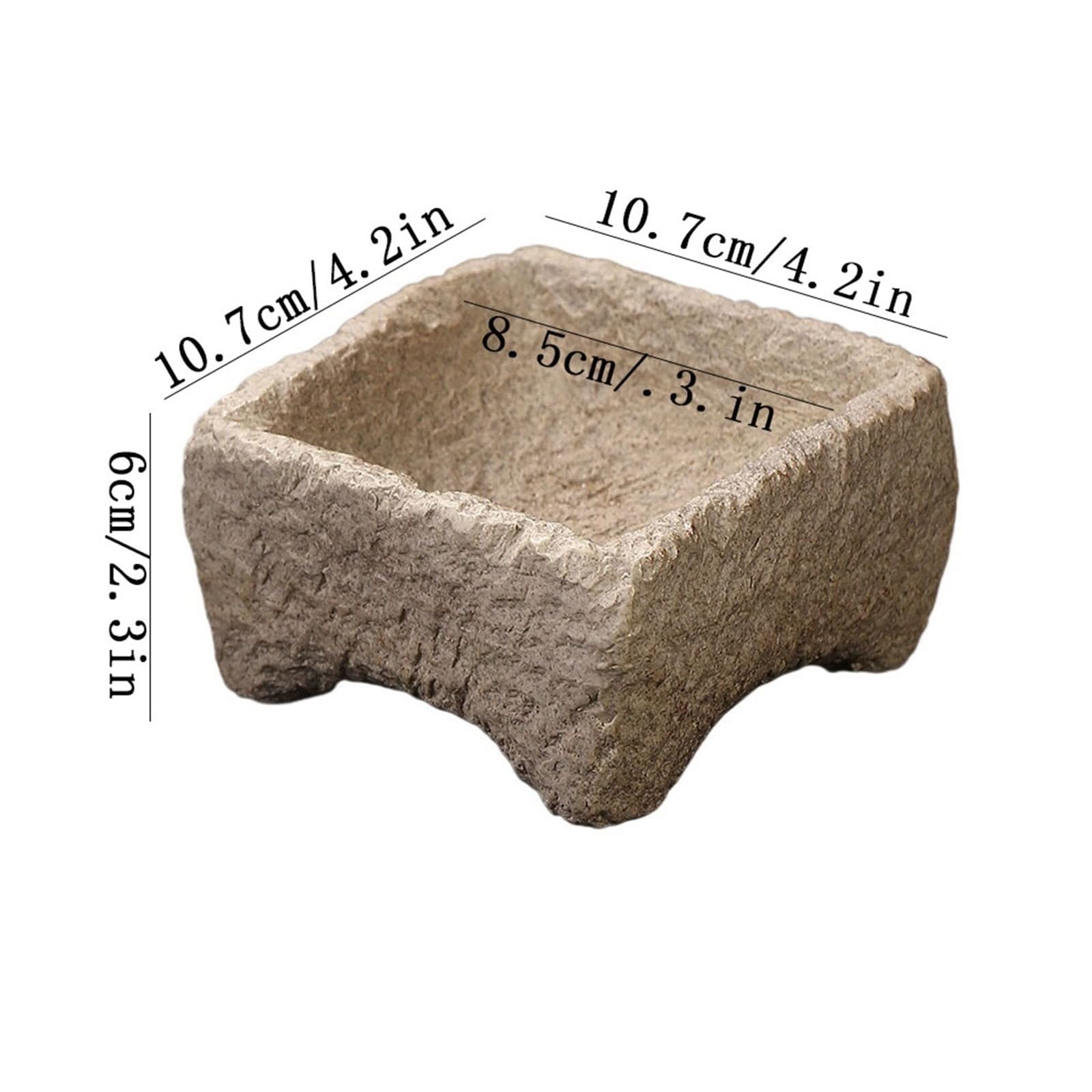 Sottovasi per Fiori Vassoio in Pietra Imitazione sottovaso in Ceramica a 4 Gambe Vaso