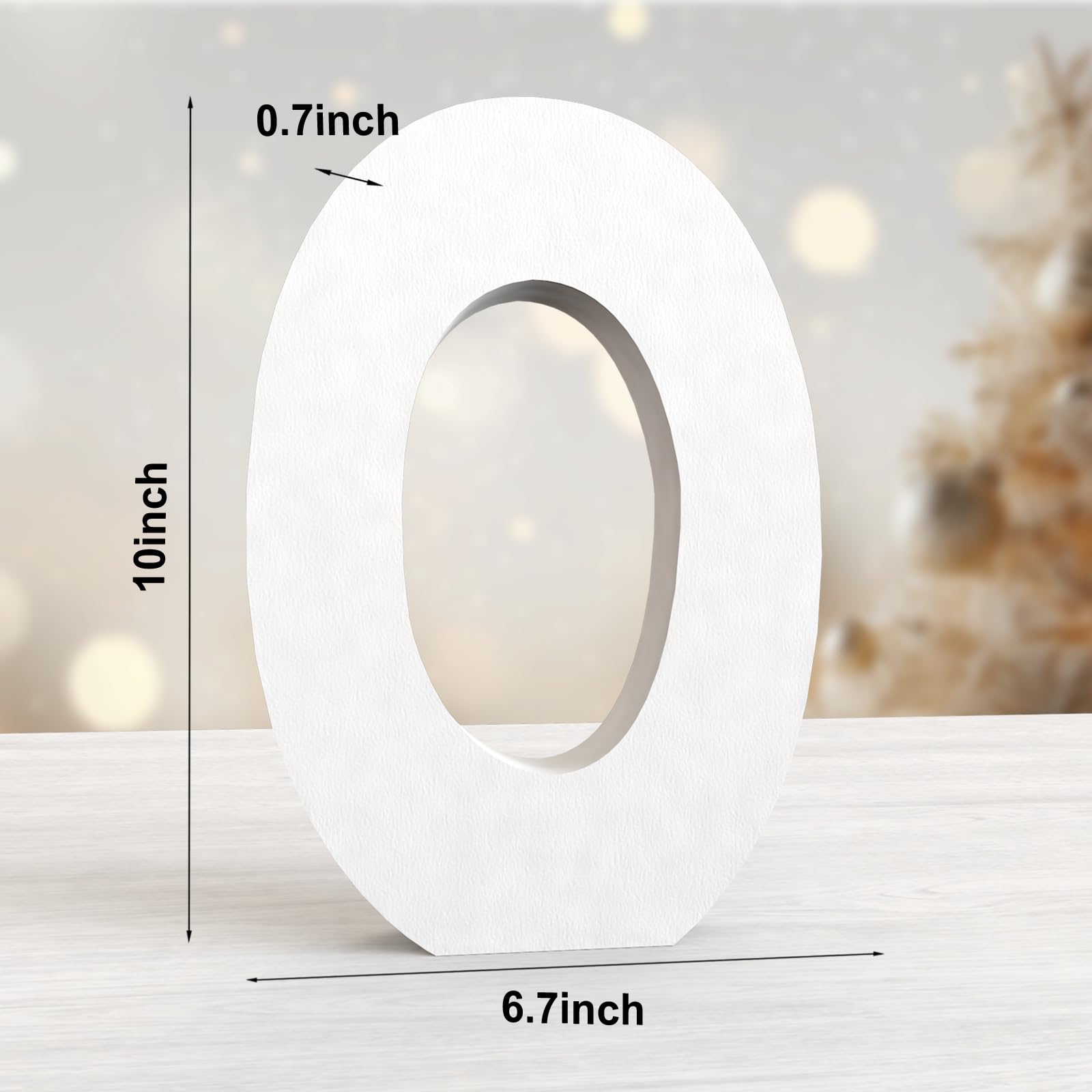 Aruatu 10 Inch White Wood Numbers Unfinished Wood Numbers for Wall Decor Decorative Standing Numbers Large Letters for wall Decoration for Craft Home Party Projects (0) - Image 2